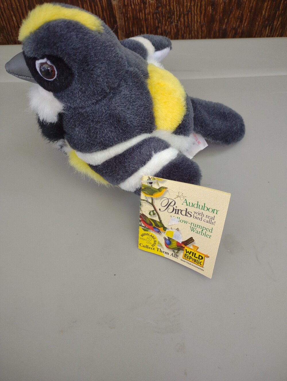 Wild Republic Audubon Series Yellow-rumped Warbler Soft Bird Sound Singing Toy - Picture 3 of 4